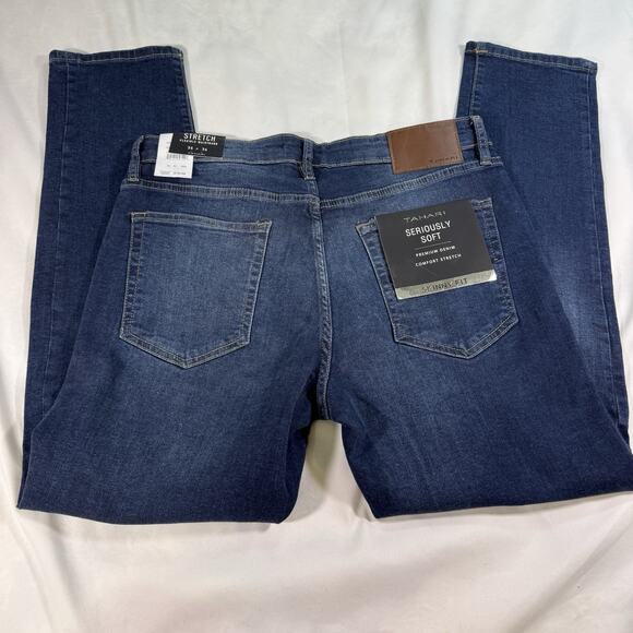 Tahari Men’s NWT Size 34x34 Premium‎ Knit Denim Seriously Soft Skinny - Picture 6 of 9